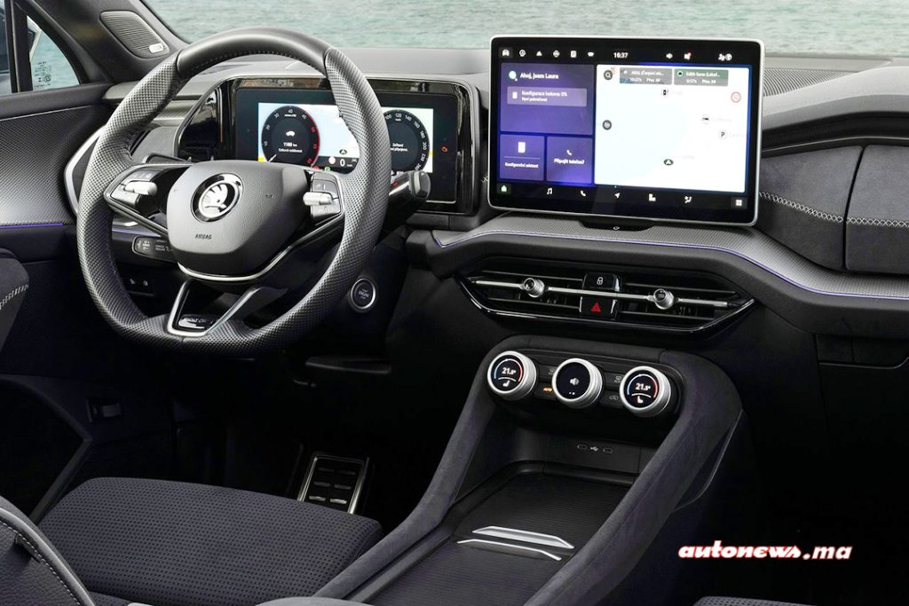 Tableau de bord numérique du Skoda Kodiaq 2026 avec écran tactile 10 pouces