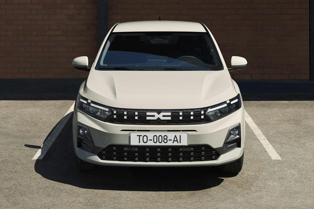 Face avant Dacia Sandero 2026 s'offre quelques retouches