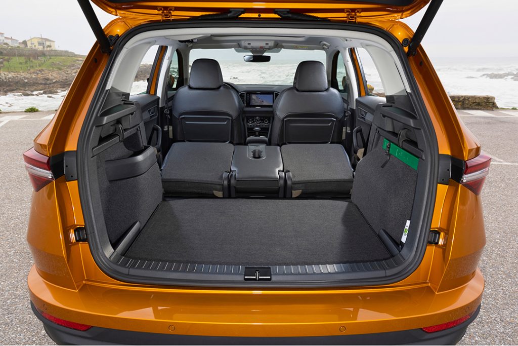 Coffre Skoda Karoq volume 521 litres