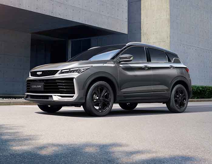 Geely Coolray restylé 2026 face avant avec grille élargie horizontale et projecteurs LED affinés au Maroc