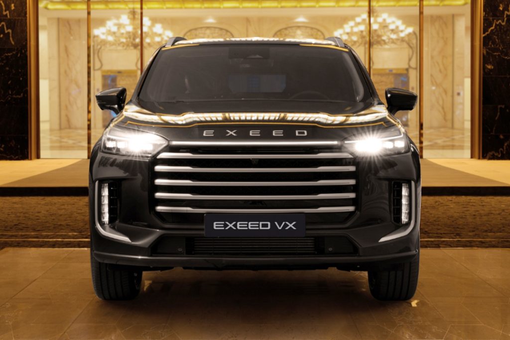 EXEED VX PHEV face avant calandre LED Maroc