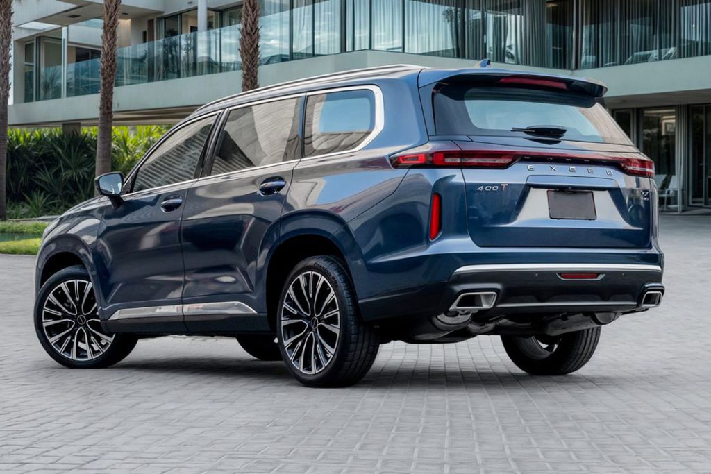 EXEED VX PHEV arrière hayon vertical coffre