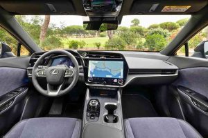 Tableau de bord Lexus RZ écran tactile 14 pouces