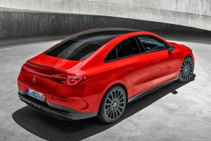 Mercedes cla 2026 ev exterior rear view