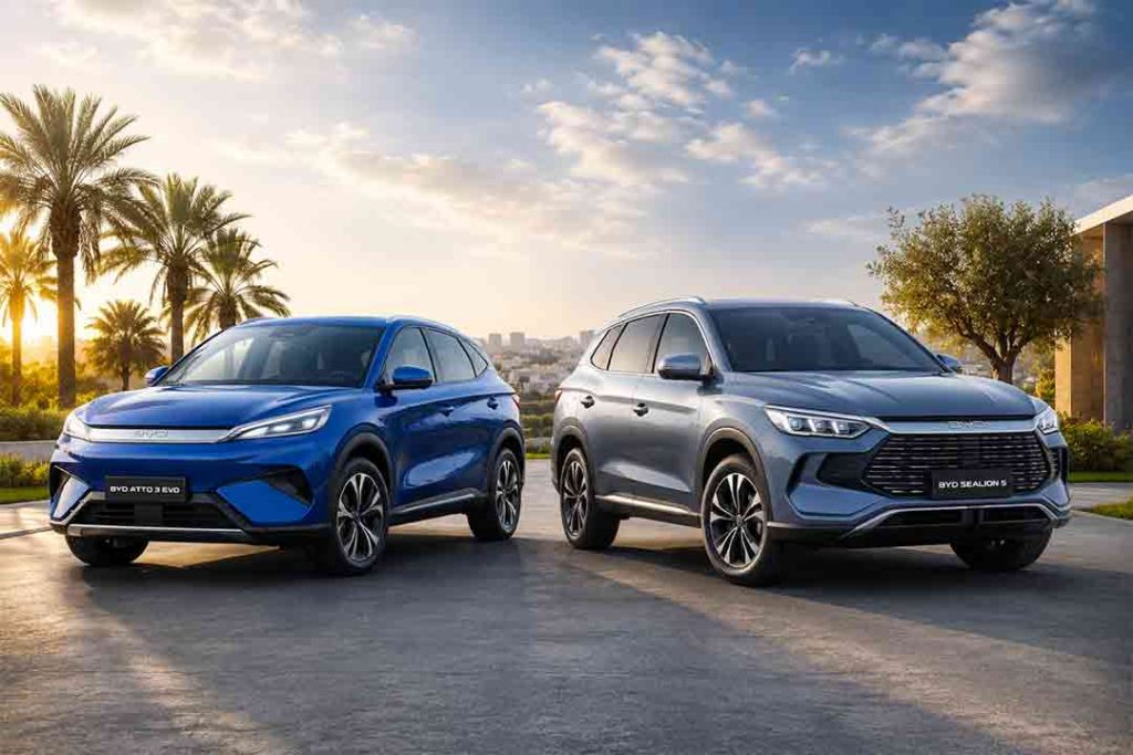 BYD ATTO 3 EVO 2026 vu de trois quarts avant
